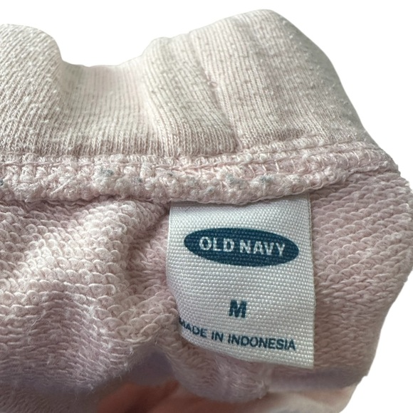 Old Navy Women’s Pink Terry Cloth Lounge Shorts Medium – Soft Casual Drawstring - Picture 4 of 5